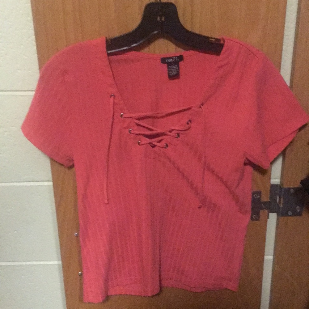 Lace up shirt